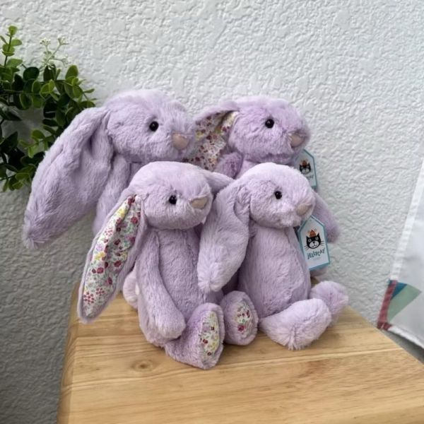 紫丁香 jELLYCAT Bashful Lilac Bunny 31 M (耳朵/毛衣/毛帽刺繡加購+愛心繡另增購) JELLYCAT BASHFUL LILAC BUNNY