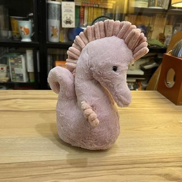 粉紅 海馬 方巾 飾品 墊布巾 jELLYCATSienna Seahorse Soother 34 布巾 (方巾/耳朵刺繡加購+愛心繡另增購) jELLYCAT Sienna Seahorse Soother