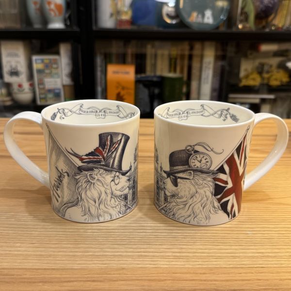 英國製 HARRODS 哈洛德百貨 馬克杯 英國國旗 獅子LION MUG HARRODS LION MUG