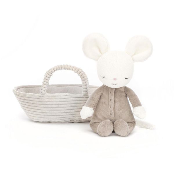 睡籃 睡衣 小老鼠 (睡籃 小老鼠 可分離) jELLYCAT Rock-a-Bye Mouse 20 老鼠 jELLYCAT Rock-a-Bye Mouse