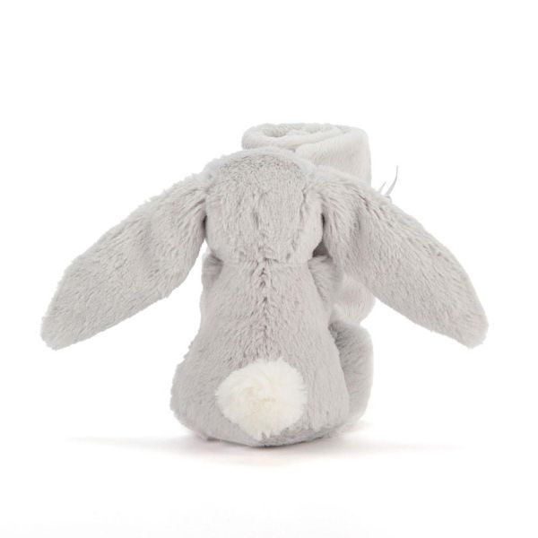銀灰 兔兔 方巾 飾品 墊布巾 jELLYCAT Bashful Silver Bunny Soothe 34 (方巾刺繡加購+愛心繡另增購) jELLYCAT Bashful Silver Bunny Soother