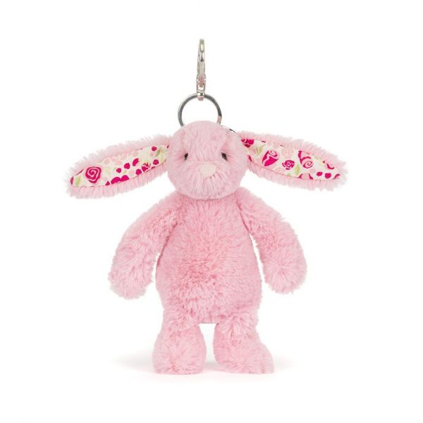 玫瑰 碎花 粉 兔兔 鑰匙圈 掛飾 jELLYCAT Blushkin Blossom Bunny Bag Charm 18/13 (耳朵刺繡加購) jELLYCAT Blushkin Blossom Bunny Bag Charm