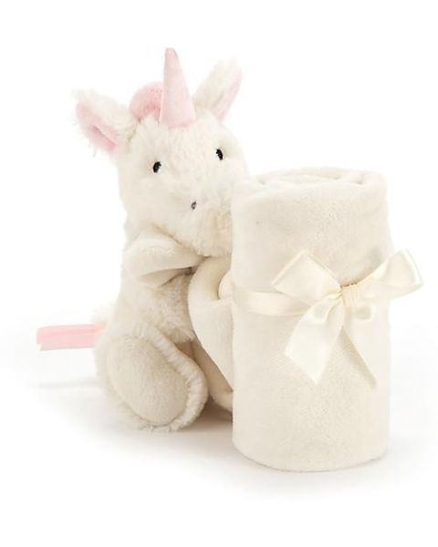 獨角獸 方巾 飾品 墊布巾 jELLYCAT Bashful Unicorn Soother 34 布巾  (方巾刺繡加購+愛心繡另增購) jELLYCAT Bashful Unicorn Soother
