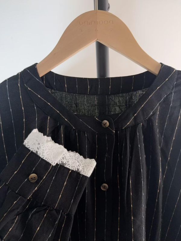 ɴᴏᴠ 𝟮𝟱-𝟳 靜靜書頁蕾絲滾邊襯衫洋裝 