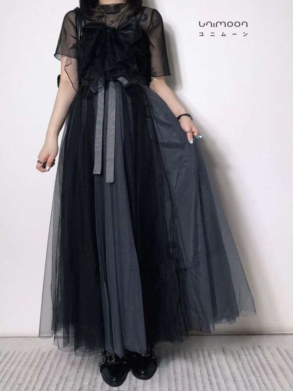 ᴍᴀʏ 𝟮𝟱-𝟵 光影漫步拼色網紗長裙 