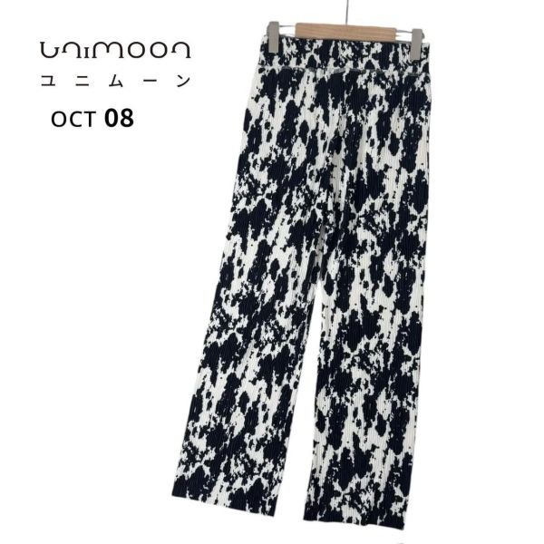 ᴏᴄᴛ 𝟬𝟴 絲絨黑白潑墨感落地褲 