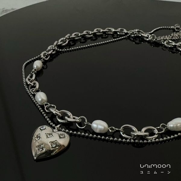 ᴍᴀʀ 𝟮𝟱-𝟳 鎖鏈x愛心雙層鎖骨鏈 