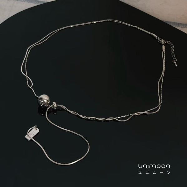 ᴍᴀʏ 𝟮𝟱-𝟭𝟴 ‎‎小圓珠雙層抽拉項鍊 