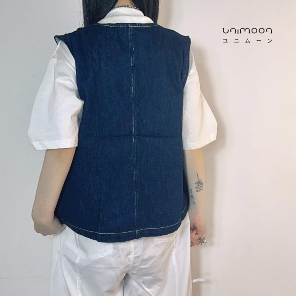 ᴀᴜɢ 𝟮𝟱-𝟭𝟴 設計感口袋牛仔背心 