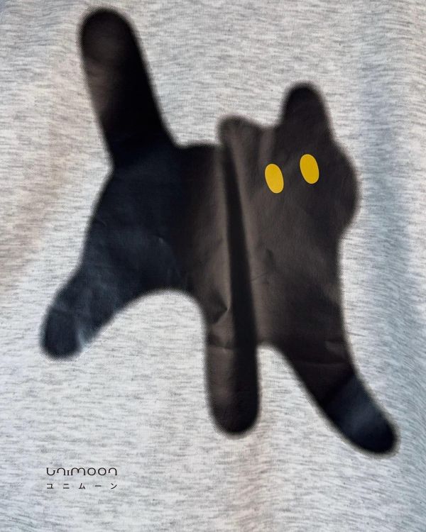 𝟮𝟲𝟭𝟮𝟮 shadow cat花灰色印花落肩大學Tee 