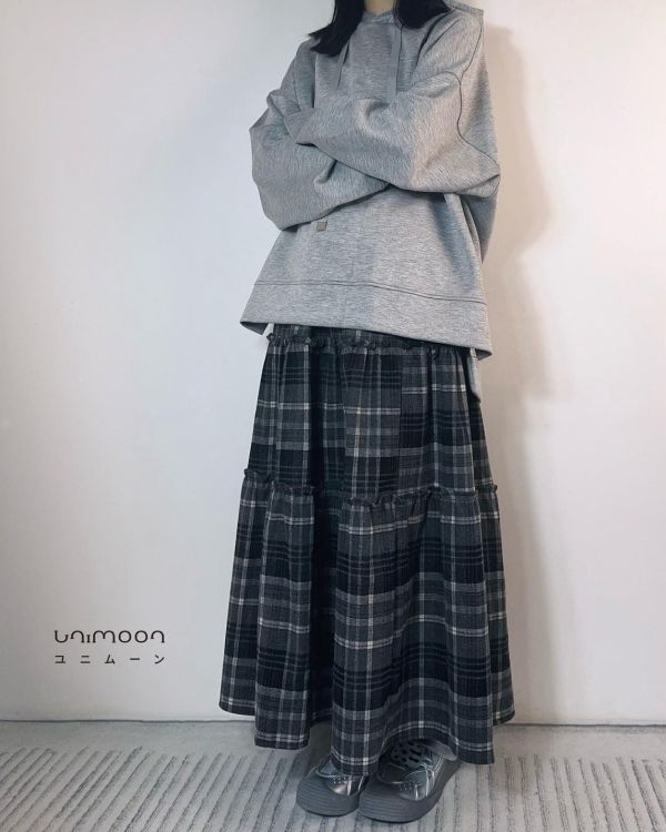 ᴅᴇᴄ 𝟮𝟱-𝟭𝟱 蘇格蘭格紋磨毛秋冬蛋糕裙 