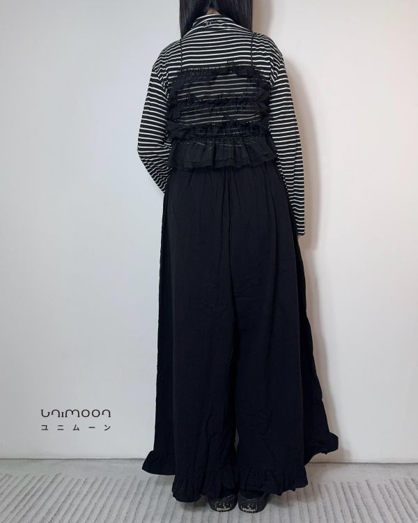 𝟮𝟲𝟮𝟭𝟭 黑夜精靈細繩雙綁帶透紗背心 