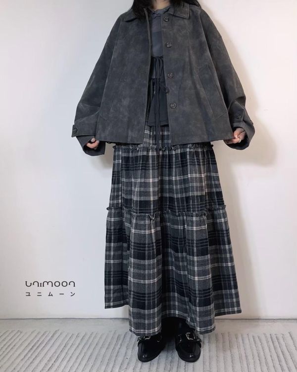 ᴅᴇᴄ 𝟮𝟱-𝟭𝟱 蘇格蘭格紋磨毛秋冬蛋糕裙 