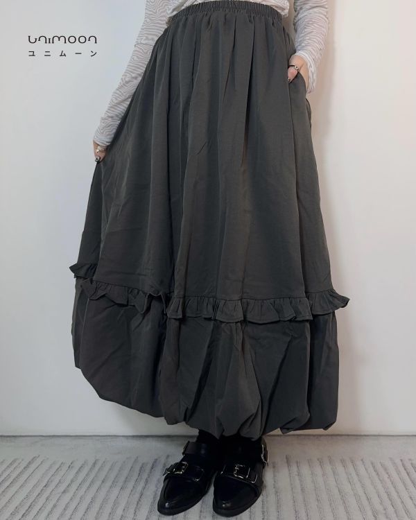 𝟮𝟲𝟯𝟬𝟱 灰調古典花苞裙 