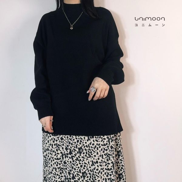 ᴏᴄᴛ 𝟬𝟳 超柔軟側開岔微立領純色毛衣 