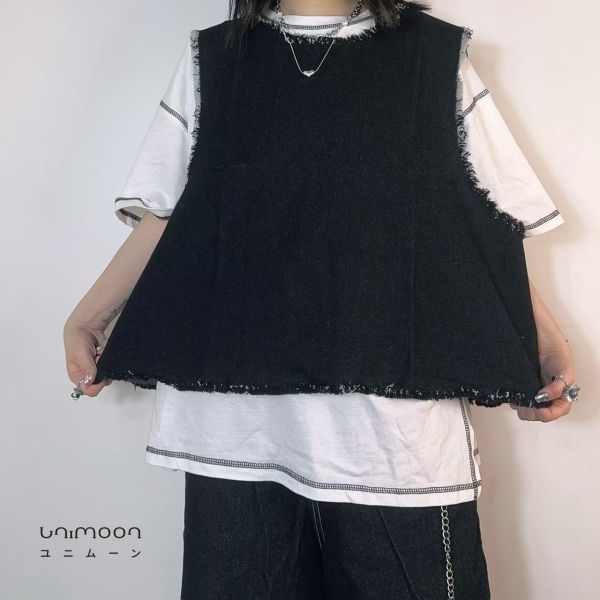 ᴀᴜɢ 𝟮𝟱-𝟰 毛邊抽鬚牛仔背心 