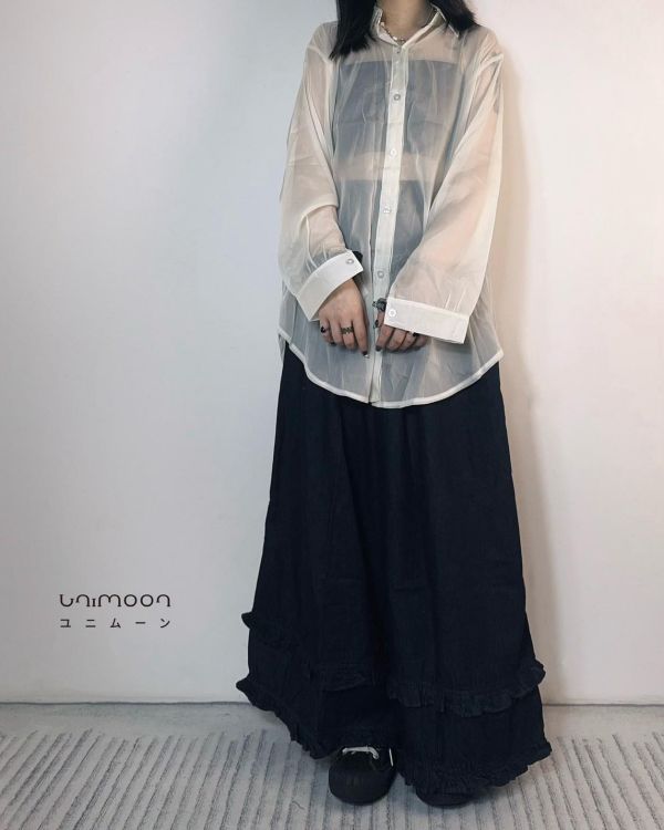 ꜱᴇᴘ 𝟮𝟱-𝟭𝟮 慵懶系玻璃糖紙後綁帶襯衫 