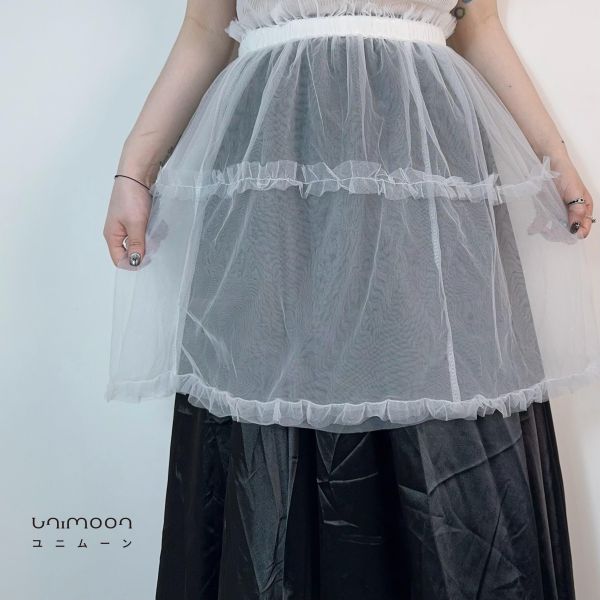 𝟮𝟲𝟰𝟬𝟵 糖霜奶油圈網紗外罩裙簾 