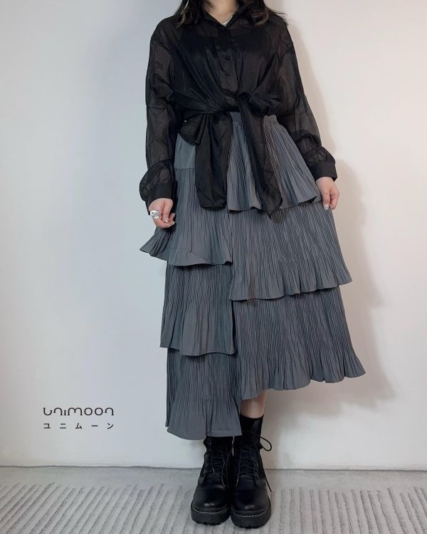 ꜱᴇᴘ 𝟮𝟱-𝟭𝟯不對稱設計款層層魚尾蛋糕裙 