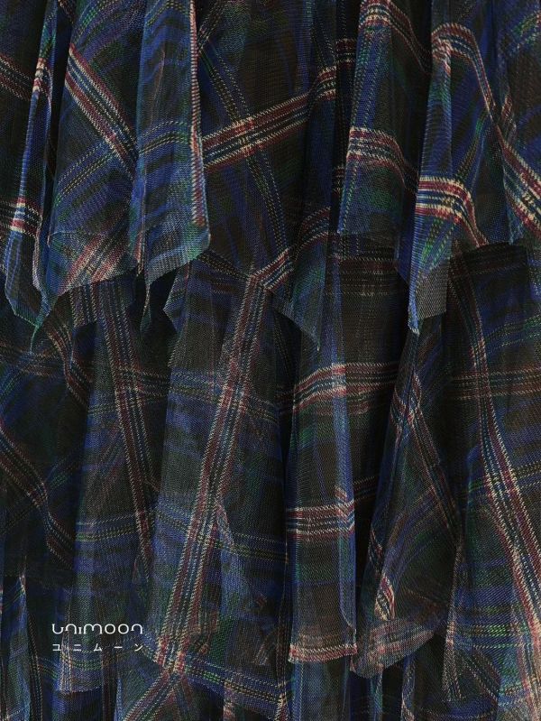 𝟮𝟲𝟭𝟬𝟭 夜色層層格紋設計款紗裙 