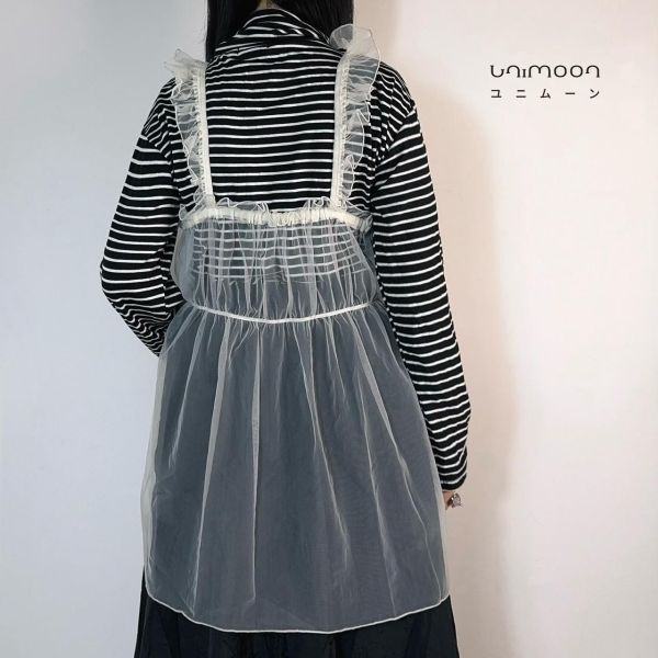 ᴅᴇᴄ 𝟮𝟱-𝟭𝟵 卷邊小浪漫綁帶透紗背心 