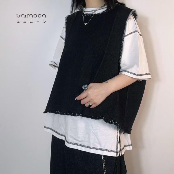 ᴀᴜɢ 𝟮𝟱-𝟰 毛邊抽鬚牛仔背心 