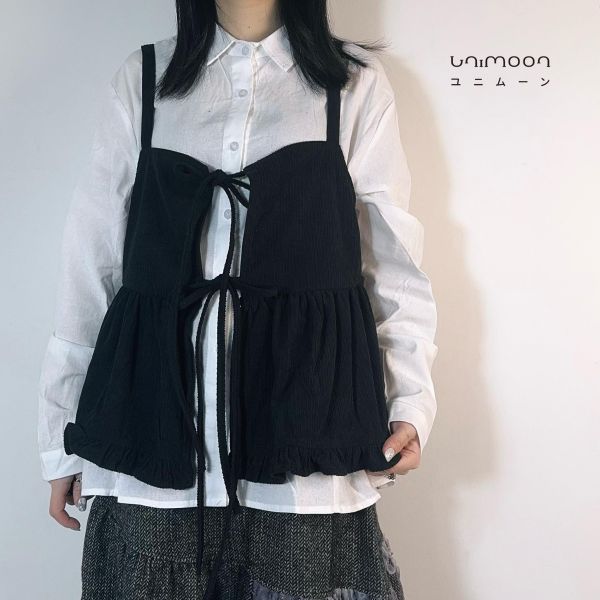 ᴅᴇᴄ 𝟮𝟱-𝟮 基本款燈芯絨雙綁帶背心 