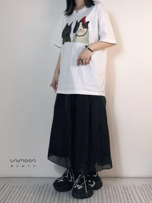 ᴊᴜɴ 𝟮𝟱-𝟭 cats party休閒印花Tee 