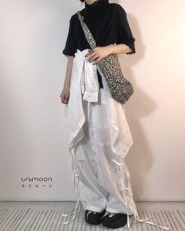 ᴀᴜɢ 𝟮𝟱-𝟭𝟵 綁帶造型街頭工裝褲 