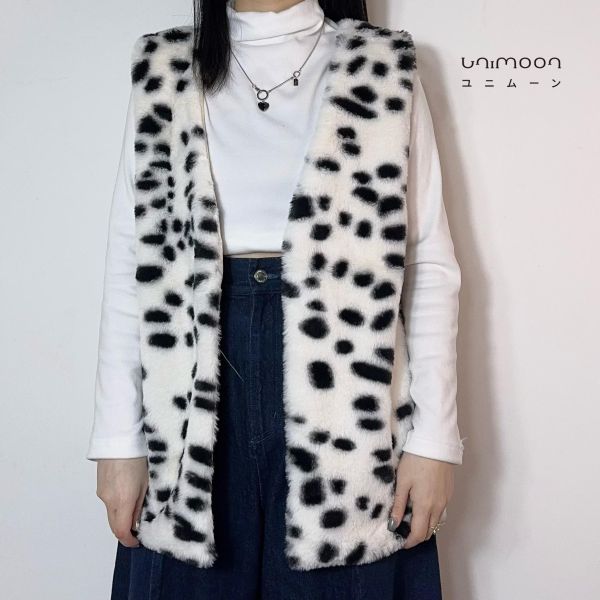 𝟮𝟲𝟮𝟬𝟳 小雪豹毛絨絨無扣背心 
