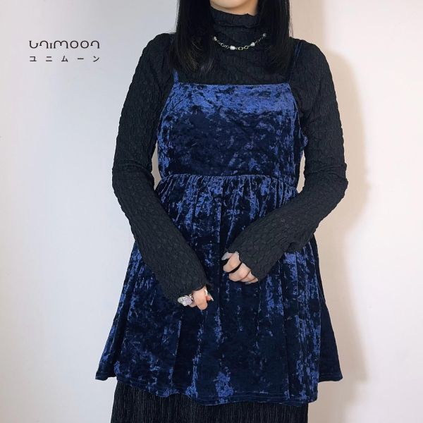 𝟮𝟲𝟭𝟭𝟭 後綁帶小夜空絲絨蛋糕背心 