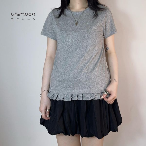 𝟮𝟲𝟰𝟮𝟯 黑糖泡泡花苞短裙 