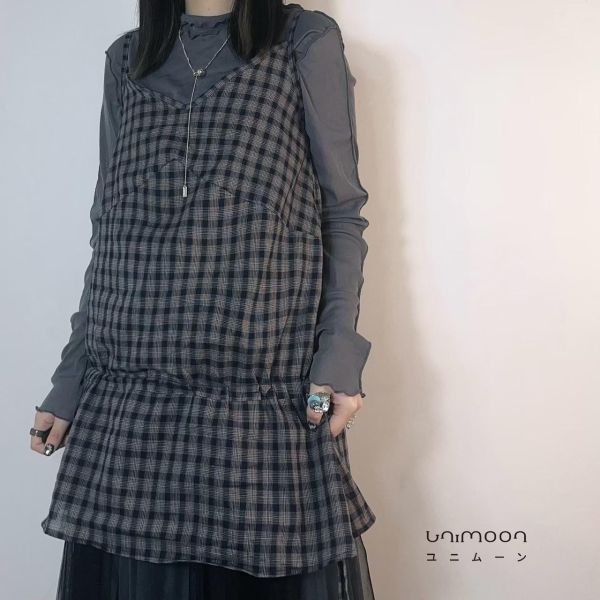 ᴊᴜɴ 𝟮𝟱-𝟮𝟭 格子謎語側綁帶抽皺背心 