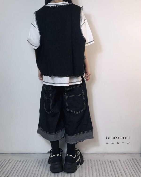 ᴀᴜɢ 𝟮𝟱-𝟰 毛邊抽鬚牛仔背心 