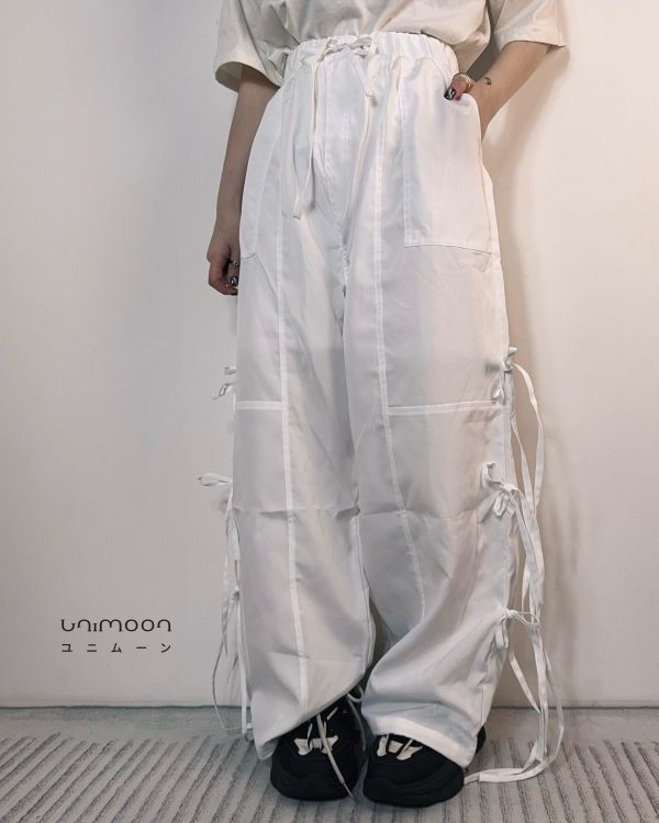 ᴀᴜɢ 𝟮𝟱-𝟭𝟵 綁帶造型街頭工裝褲 