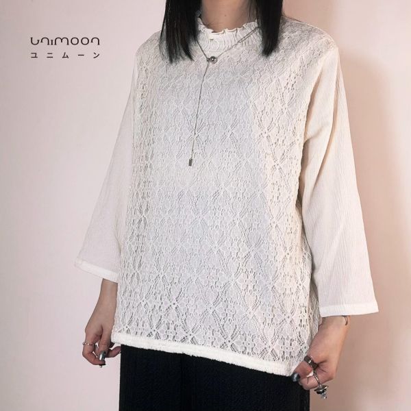 ᴏᴄᴛ 𝟮𝟱-𝟵 半高領伯爵小姐花園蕾絲上衣 