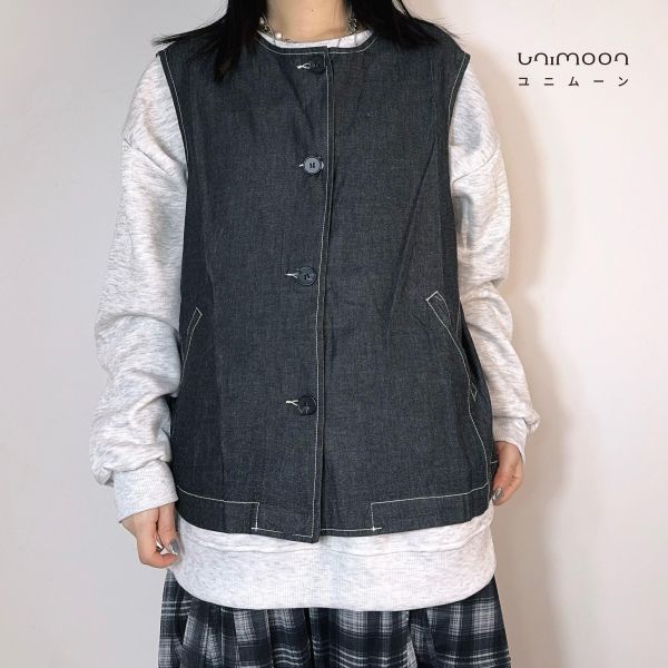 𝟮𝟲𝟭𝟮𝟭 車線設計軟牛仔背心 