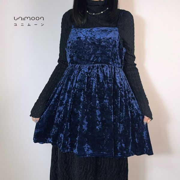 𝟮𝟲𝟭𝟭𝟭 後綁帶小夜空絲絨蛋糕背心 