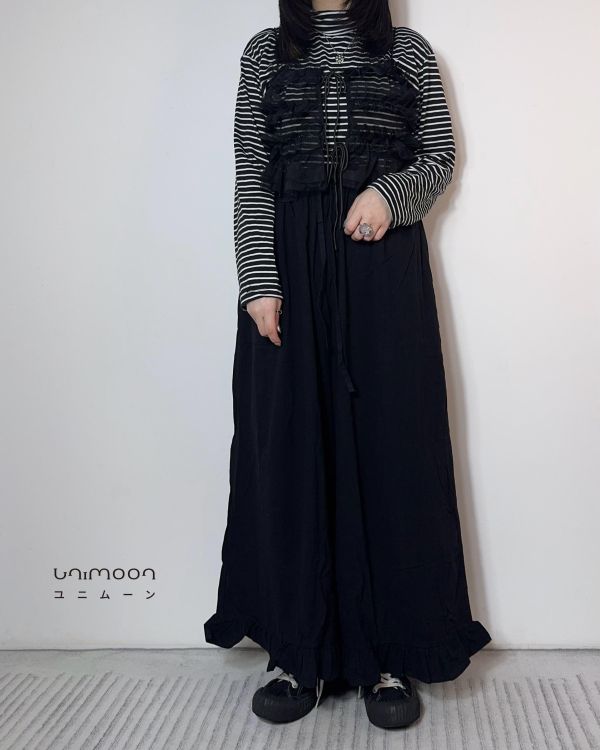 𝟮𝟲𝟮𝟭𝟭 黑夜精靈細繩雙綁帶透紗背心 