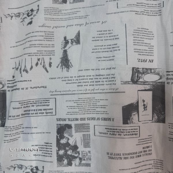 ᴀᴘʀ 𝟮𝟱-𝟭𝟰 褪色報紙復古透膚捲邊彈性打底上衣 