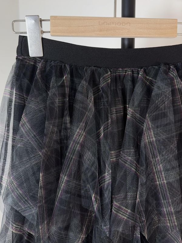 𝟮𝟲𝟭𝟬𝟭 夜色層層格紋設計款紗裙 