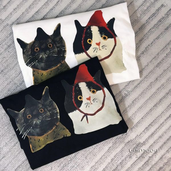 ᴊᴜɴ 𝟮𝟱-𝟭 cats party休閒印花Tee 