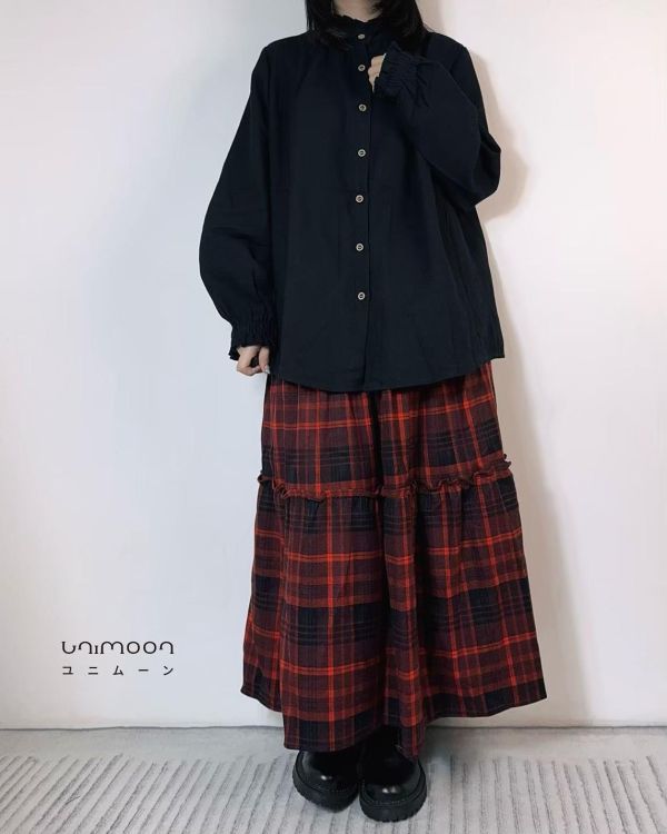 ᴅᴇᴄ 𝟮𝟱-𝟭𝟱 蘇格蘭格紋磨毛秋冬蛋糕裙 