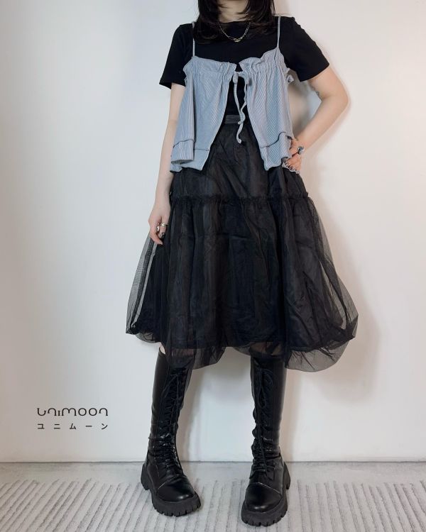 𝟮𝟲𝟯𝟭𝟱 影子收藏家雙層五分花苞裙 