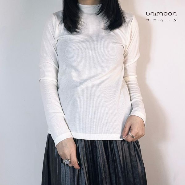 𝟮𝟲𝟭𝟭𝟴 百搭款螺紋米白打底上衣 