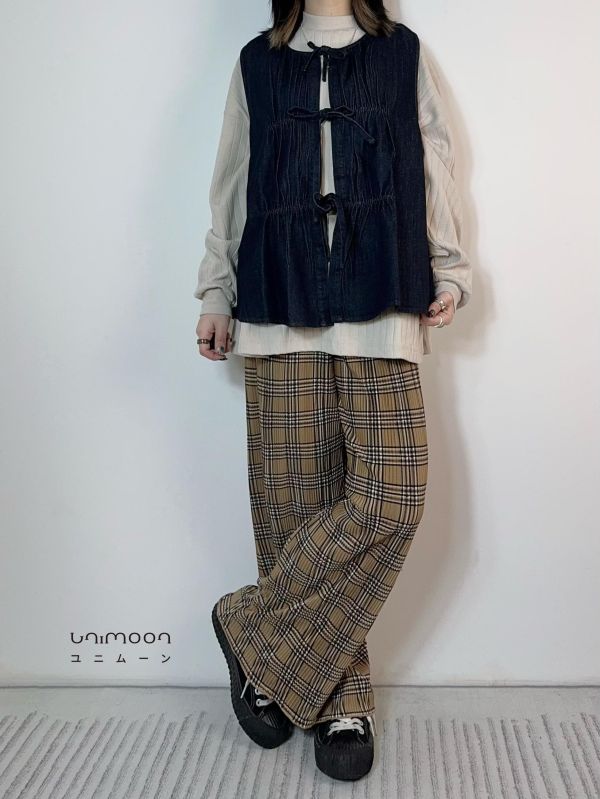 ꜰᴇʙ 𝟮𝟱-𝟳 多綁帶設計牛仔背心 