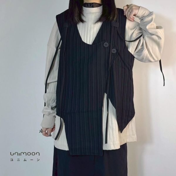 ᴅᴇᴄ 𝟬𝟮 羅紋中領坑條寬鬆上衣 