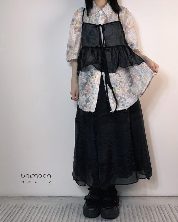 ꜱᴇᴘ 𝟮𝟱-𝟭𝟱 百搭款雙綁帶透紗背心 