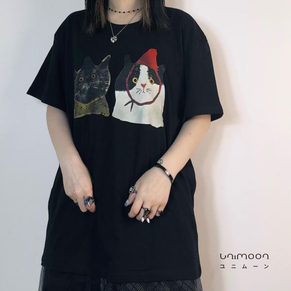 ᴊᴜɴ 𝟮𝟱-𝟭 cats party休閒印花Tee 