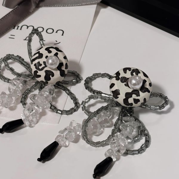 𝗔𝗖𝟮𝟲𝟬𝟲 黑白巴洛克串珠耳環 